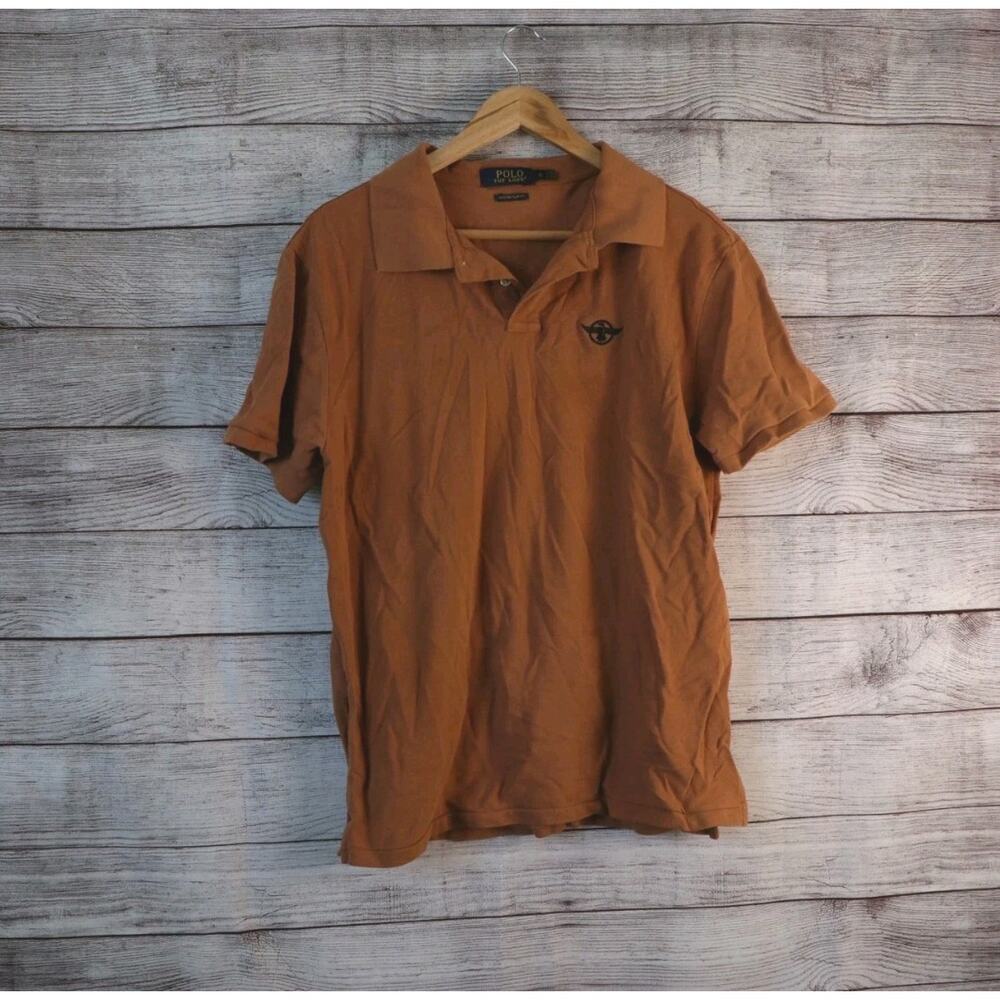 Polo Top Look XL Ralph Lauren Orange Custom Slim Fit Short Sleeve Polo